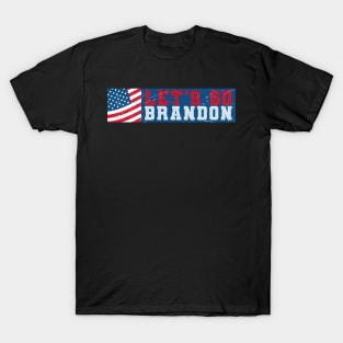 lets go brandon - simple USA flag T-Shirt